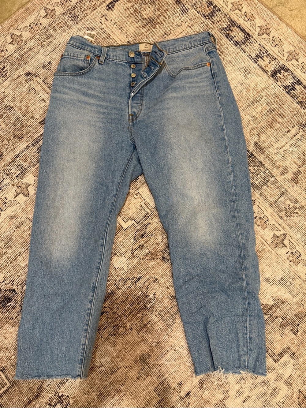 Levi's Women's Straight Leg Jeans in Light Blue Denim